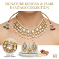 Signature Kundan and Pearl Heritage Bridal Necklace Set