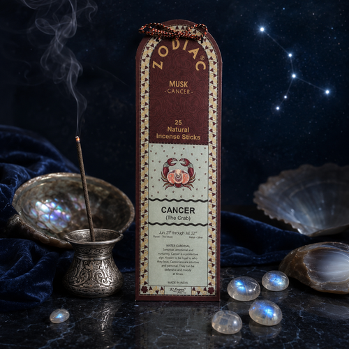 Cancer Musk Zodiac Incense Sticks – 25g, 25 Sticks