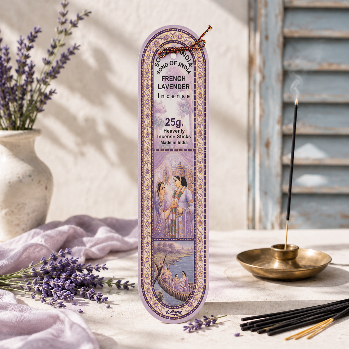 French Lavender Incense Sticks 25g, 25 Sticks – Classic Floral Scent