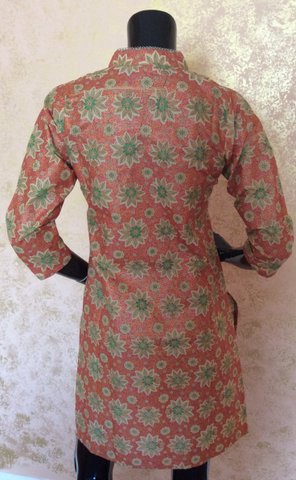 Kurtis "Cotton Printed with leather Patch"