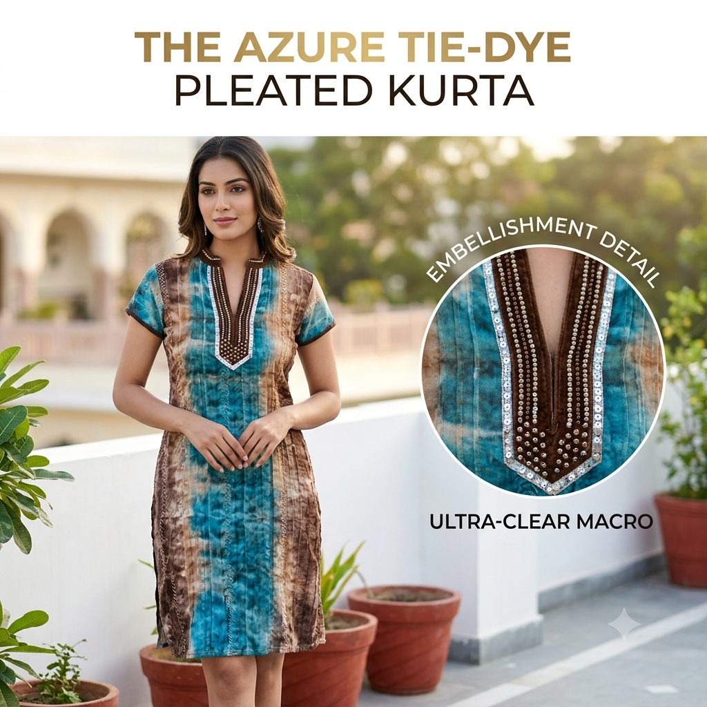 Satin Kurtis -'Tie N Dye'