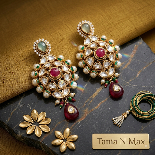 Lakshmi Heritage Gold Choker Necklace & Earring Set