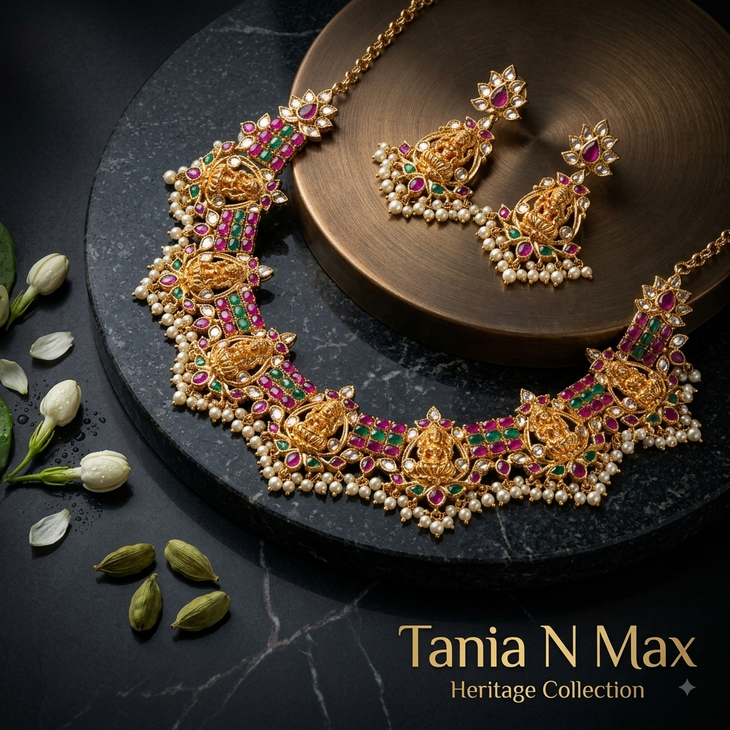 Lakshmi Temple Set — Exquisite Choker & Earrings