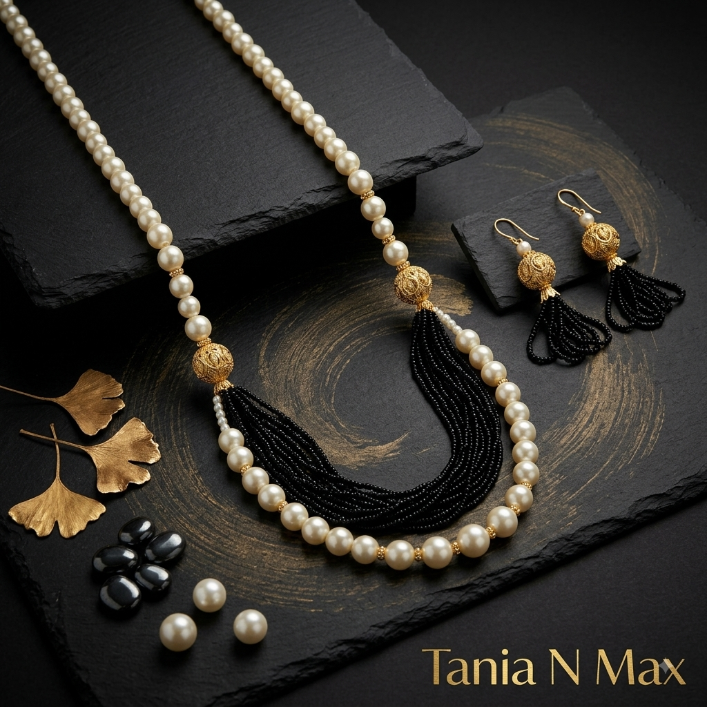 Empress Collection Manga Mala Ruby & Gold Necklace Set