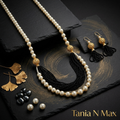 Empress Collection Manga Mala Ruby & Gold Necklace Set