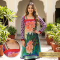 Grab This Beautiful Fancy Kurti Fabricated On GGT Digital Print..