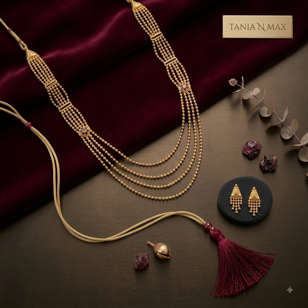 Signature Gold Collection 5-Strand Bead Necklace & Earring Set